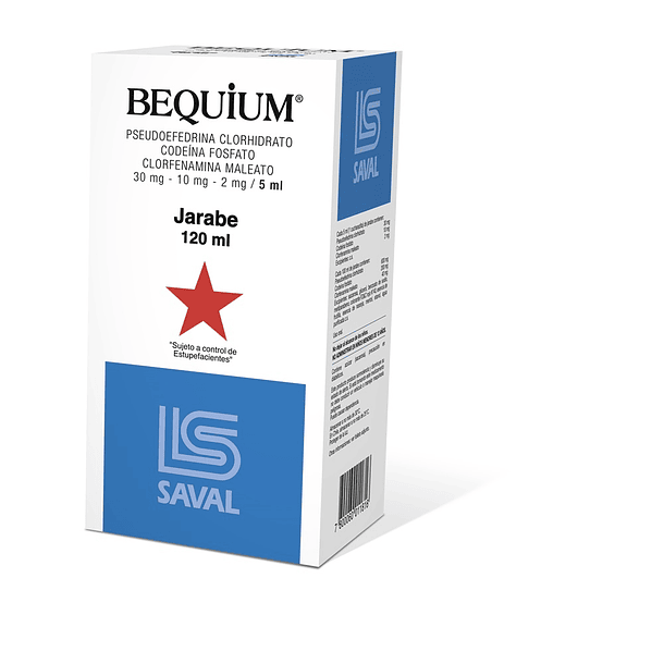 Bequium 30 mg/10 mg/2 mg/5 ml  x120 ml Jarabe 