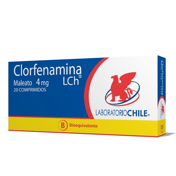 Clorfenamina Maleato 4 mg x20 Comprimidos 