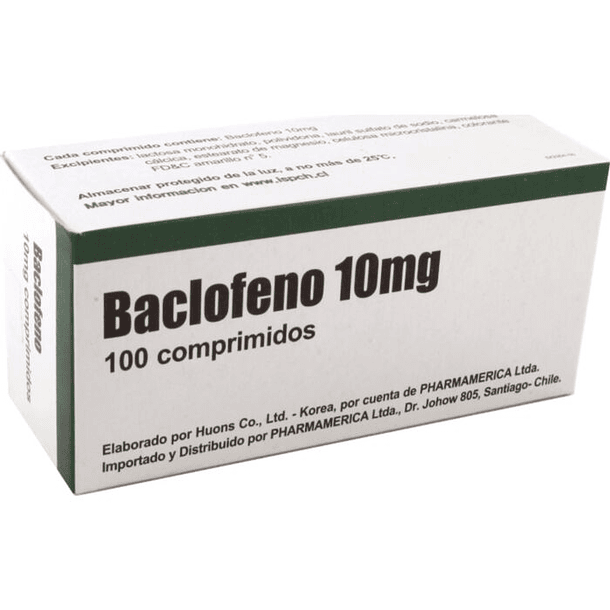 Baclofeno 10 mg  x100 Comprimidos 