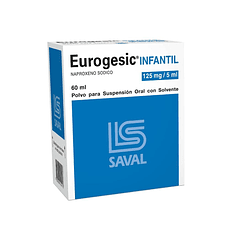 Eurogesic Infantil 125 mg/5 ml  x60 ml Polvo Para Suspensión Oral Con Solvente