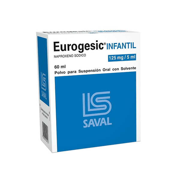 Eurogesic Infantil 125 mg/5 ml  x60 ml Polvo Para Suspensión Oral Con Solvente 