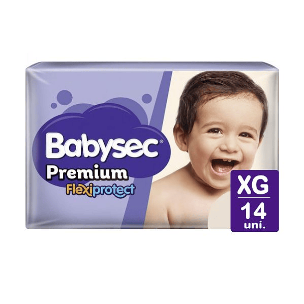 Babysec Pañal Premium Flexiprotect xg x14 Unidades 