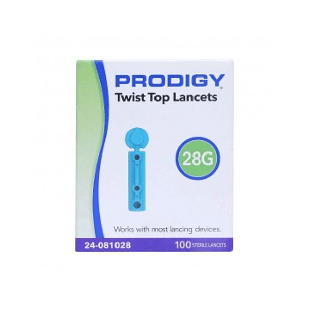 Lancetas Prodigy 28Gr x 100 Unidades 