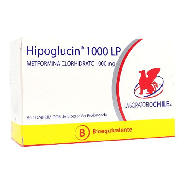 Hipoglucin 1000 Lp 1000 mg  x60 Comprimidos De Liberación Prolongada 