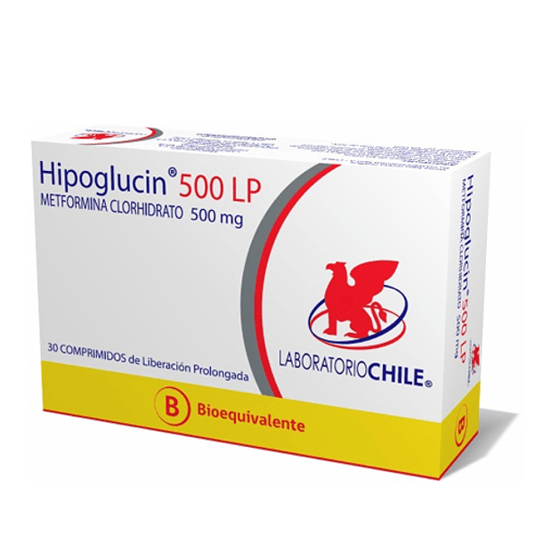 Hipoglucin 500 Lp 500 mg  x60 Comprimidos De Liberación Prolongada 