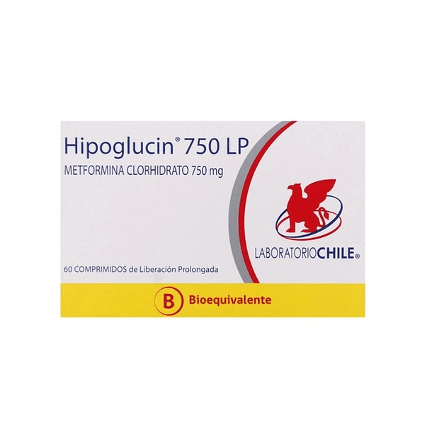 Hipoglucin 750 Lp 750 mg  x60 Comprimidos De Liberación Prolongada 