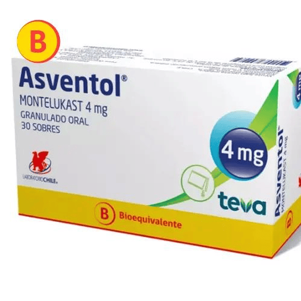 Asventol 4 mg x 30 Sobres   granulado para Solución Oral  