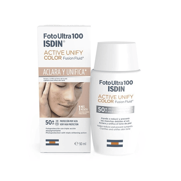 Isdin Fotoultra 100 Con Color Aclara y Unifica x 50 ml 