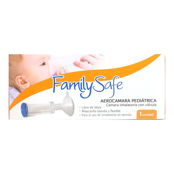 Aerocamara Corta Pediatrica Con Máscara Family Safe 