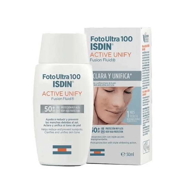 Isdin Fotoultra 100 Sin Color Aclara y Unifica x 50 ml 