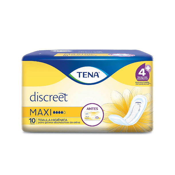 Tena Discreet Max i x 10 Unidades Toallas de Incotinencia 