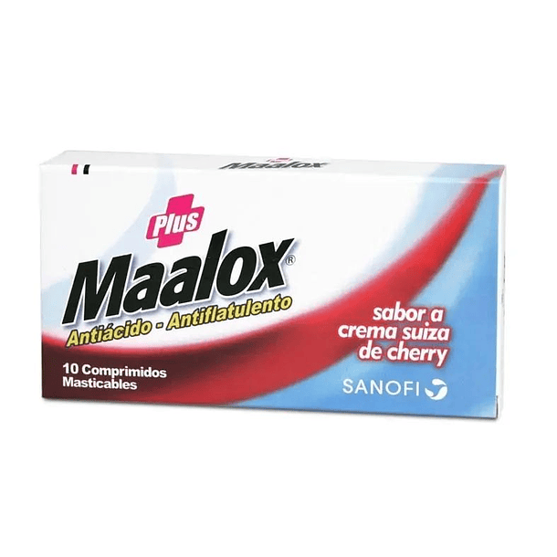 Maalox  Plus Cherry x 10 Comprimidos Masticables 