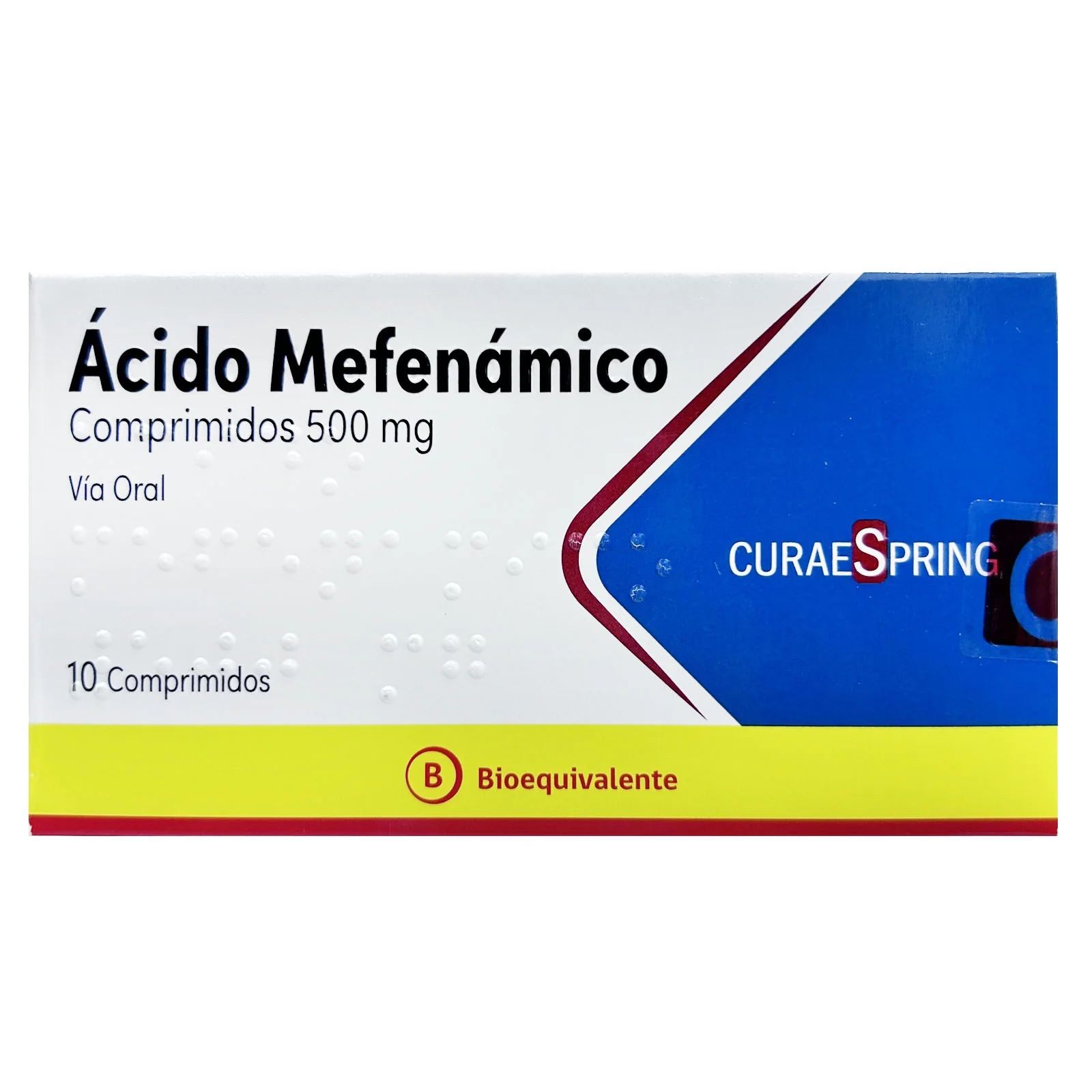 Ácido Mefenámico 500 mg 10 Comprimidos.