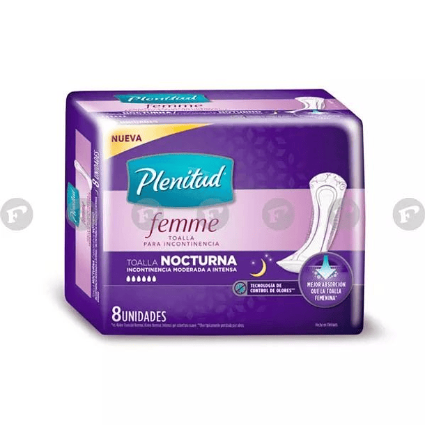 Plenitud Femme Nocturna x 8 Unidades 
