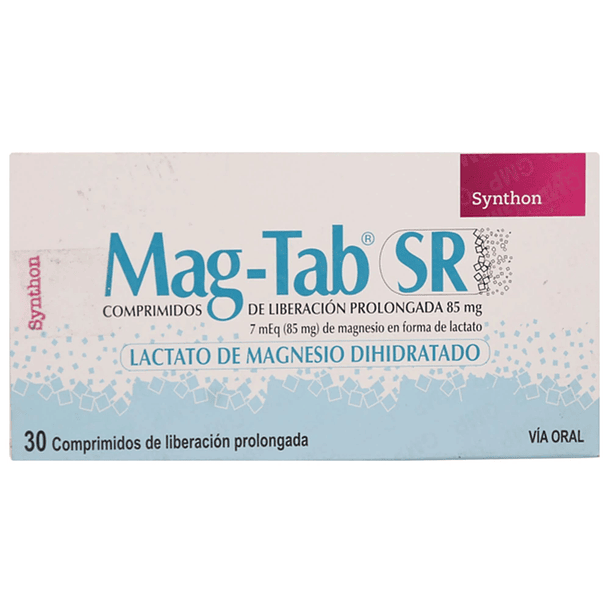 Mag-Tab Sr 85 mg x 30 Comprimidos Liberación Prolongada 