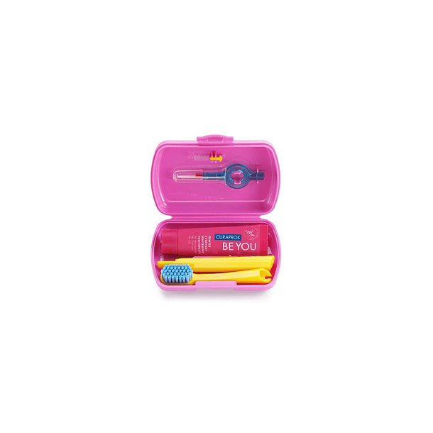 Curaprox  Travel Set Cepillo Viajero Fucsia 