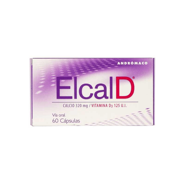 Elcal-D Calcio 320 mg/Vit D3 125 UI x 60 Cápsulas 