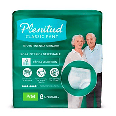 Plenitud Classic Ropa Interior Pant x 8 Unidades P/M