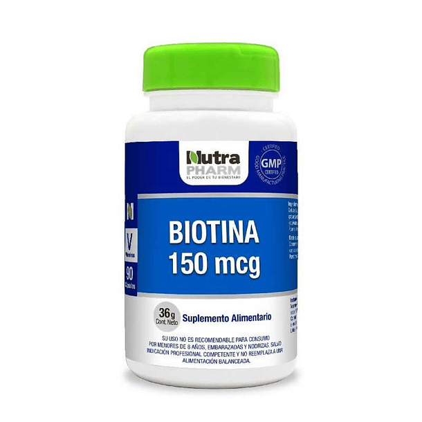 Biotina 150Mcg x 90 Cápsulas 