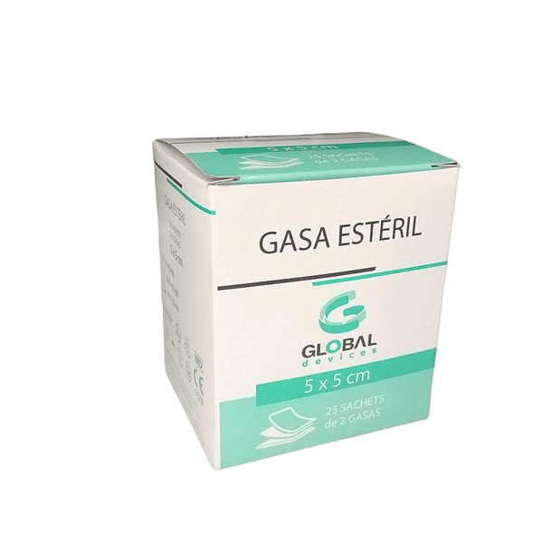 Gasa esteril 5 x  5Cm x 25 sobres 