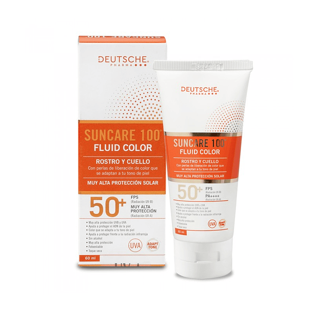 Suncare 100 Fluido Color 50Spf x 60 ml Protector Solar 