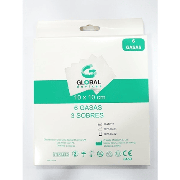 Gasa Esteril 10Cm x  10Cm x 2 Apositos 