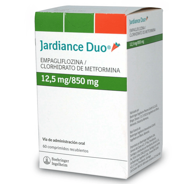 Jardiance Duo 12.5/850  mg x 60 Comprimidos 