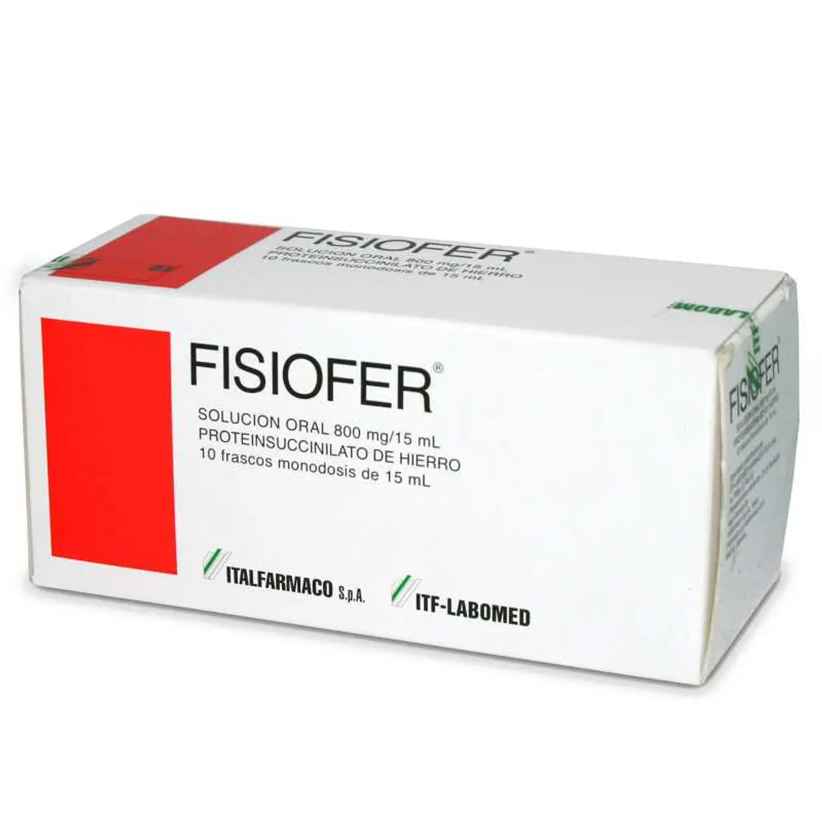 Fisiofer 800 mg/15 ml x 10 Frascos Monodosis Solución Oral