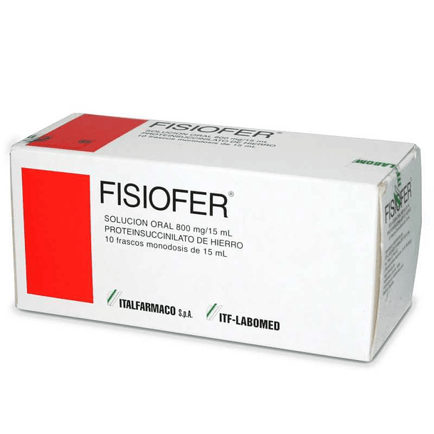 Fisiofer 800 mg/15 ml x 10 Frascos Monodosis Solución Oral 