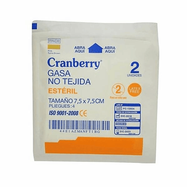 Gasa No Tejida 7.5x 7.5Cm Esteril  