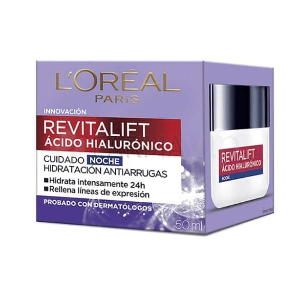 Loreal Revitalift Ac Hialuronico Anti-Edad Noche x 50 ml Crema Facial  
