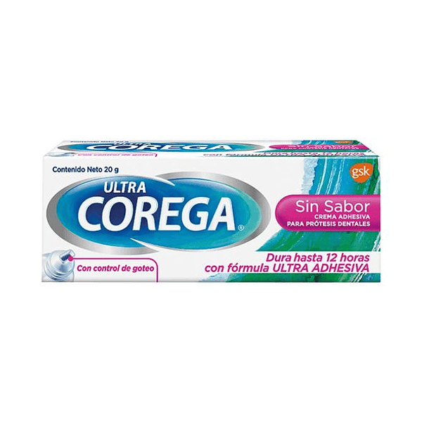Corega Ultra Sin Sabor x 20  gr Crema Adhesiva 