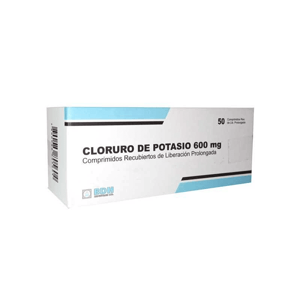 Cloruro de Potasio 600  mg x 50 Comprimidos Liberacion Prolongada  