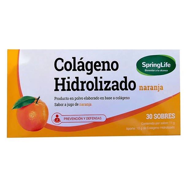 Colageno Hidrolizado x 30 Sobres Sabor Naranja 