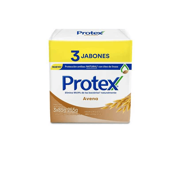 Protex  Avena x 3 Unidades 90  gr Jabón Barra 