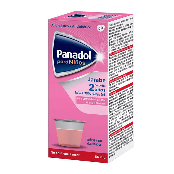 Panadol 160 mg/5 ml x 60 ml Jarabe  