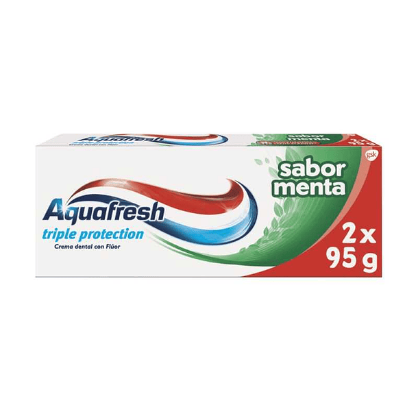 Aquafresh Sabor Menta x 2 Unidades 95  gr 