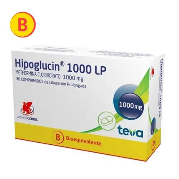 Hipoglucin 1000  mg x 30 Comprimidos Liberación Prolongada 