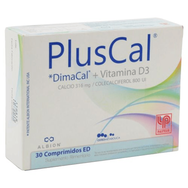Pluscal 316 mg/800UIx  30 Comprimidos 