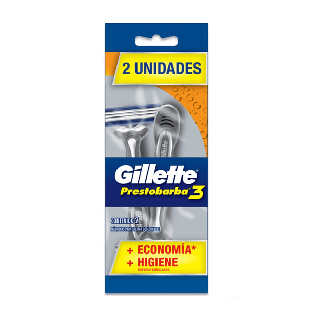 Gillette Prestobarba 3 Hojas x 2 Unidades 