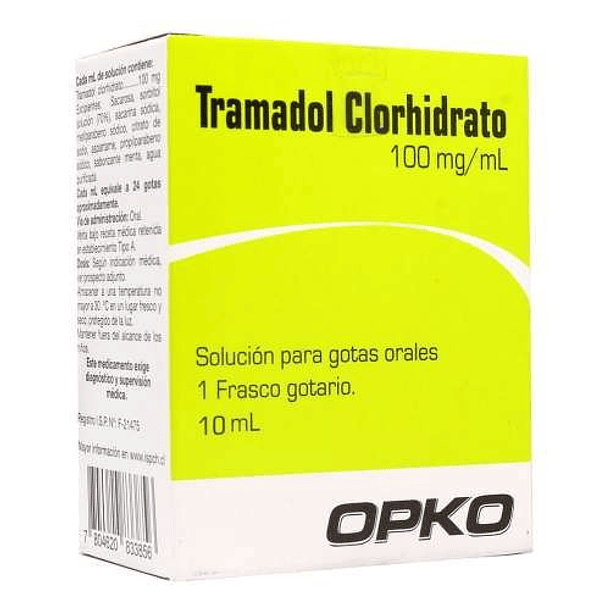 Tramadol 100 mg/ ml x 20 ml Gotas Orales 
