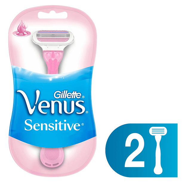 Gillette Venus Sensitive Dama x 2 Afeitadoras 