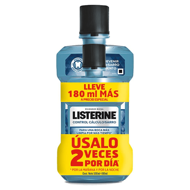 Pack Listerine  Control Sarro 360 ml+180 ml 