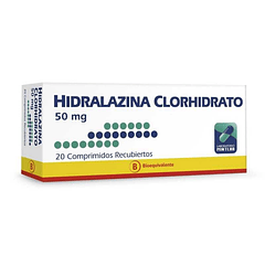 Hidralazina 50  mg x 20 Comprimidos 