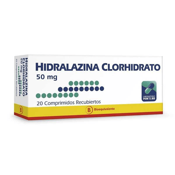 Hidralazina 50  mg x 20 Comprimidos  