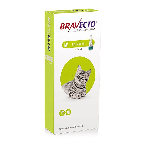 Bravecto Gato 111.2 mg 1.2 -2.8 Kg x 1 Pipeta 