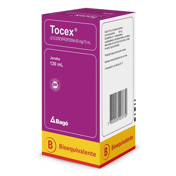 Tocex  60 mg/10 ml x 120  ml jarabe 