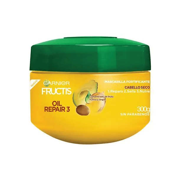 Garnier Fructis oil 3 Repair Recarga Nutritiva  Mascarilla x 300G 