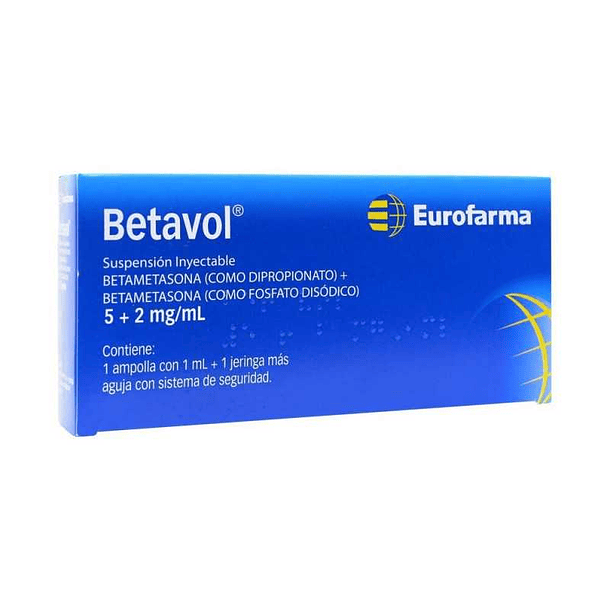 Betavol 5 mg/2 mg/ ml x 1 Ampolla Suspensión Inyectable 
