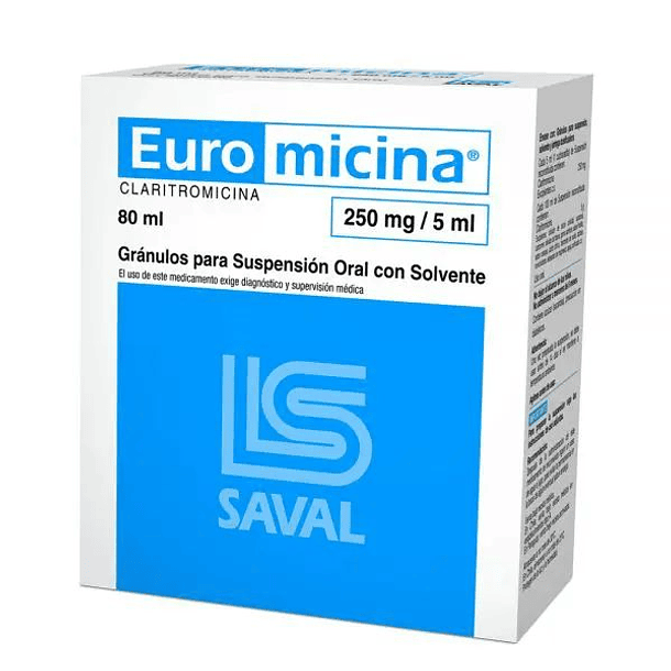 Euromicina  250 mg / 5 ml x 80 ml Suspensión Oral  